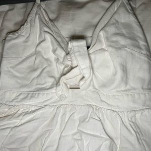 White tie front dress